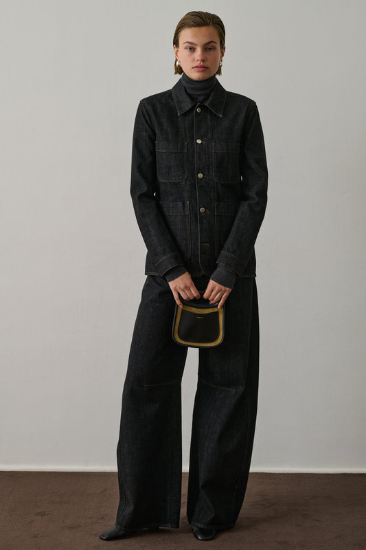 Sac Cheri Mini - Bronze/Noir - Cuir - Femme