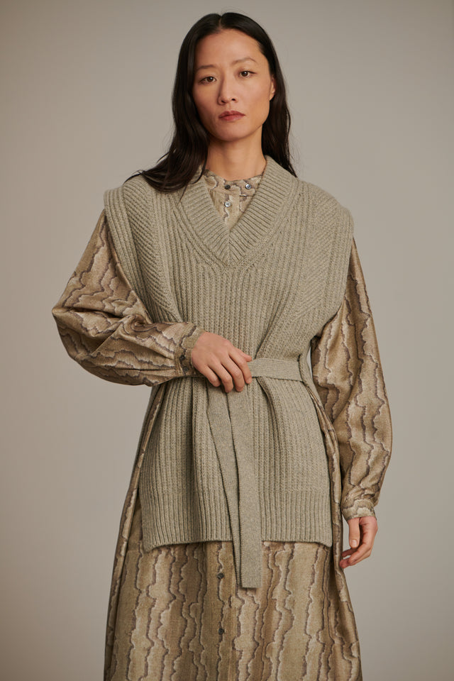 Pull Costa - Gris Chiné - Laine - Femme