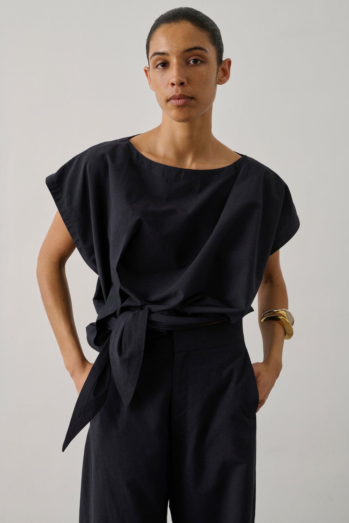 Blouse Itea - Bleu Nuit - Femme vue 2