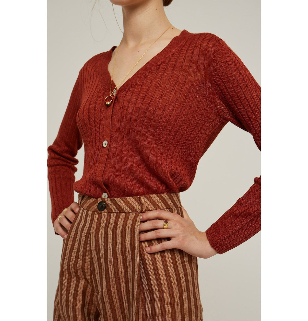 Cardigan FIBRE BEIGE vue 2