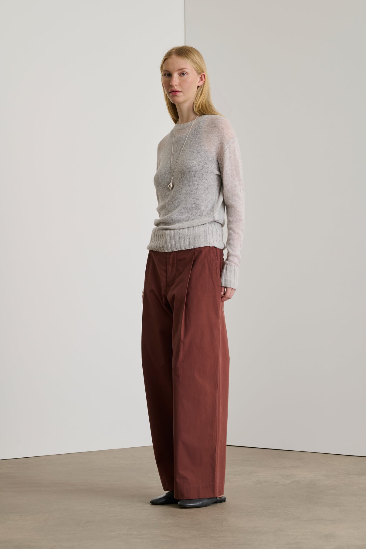 Pantalon Devy - Acajou - Coton - Femme vue 2